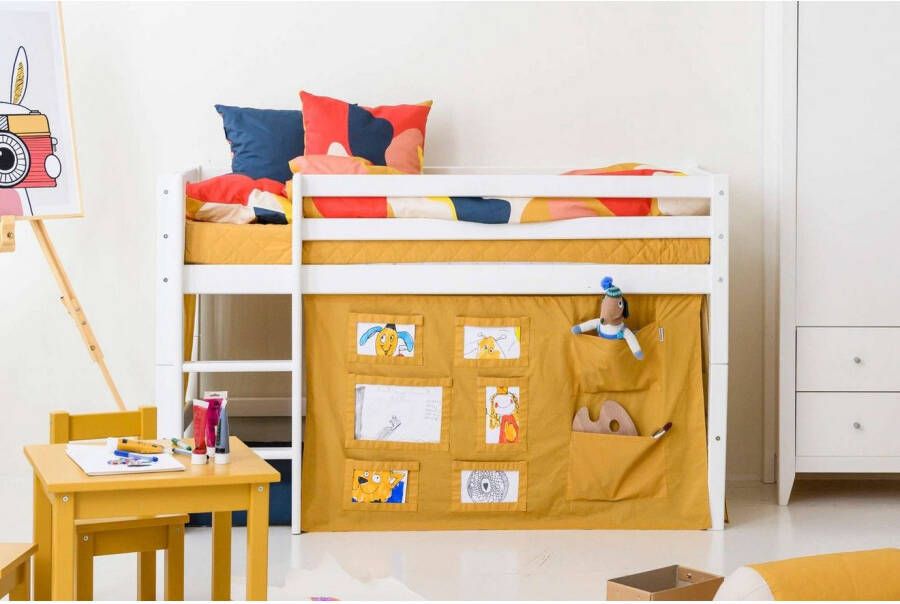 Hoppekids Hoogslaper Eco Dream inclusief gordijn-set creator bedgrootte & matras kiesbaar