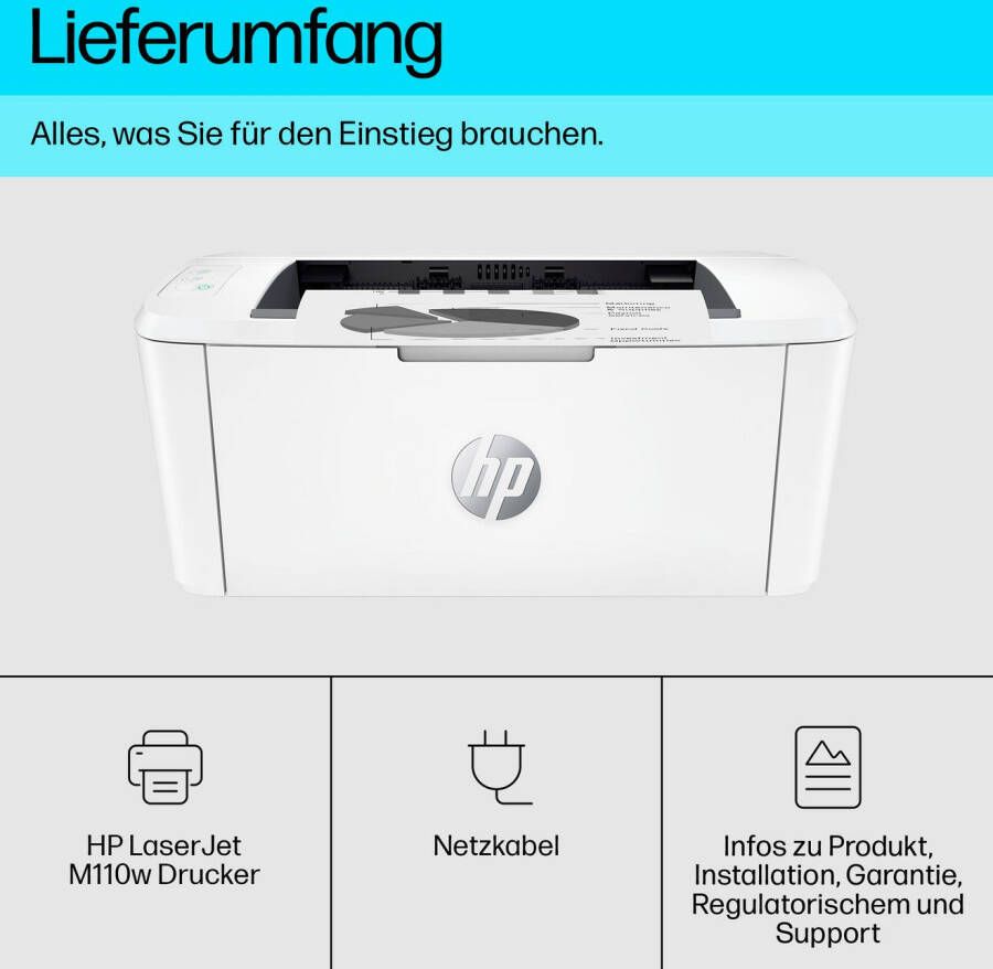 HP Zwart wit laserprinter LaserJet M110w