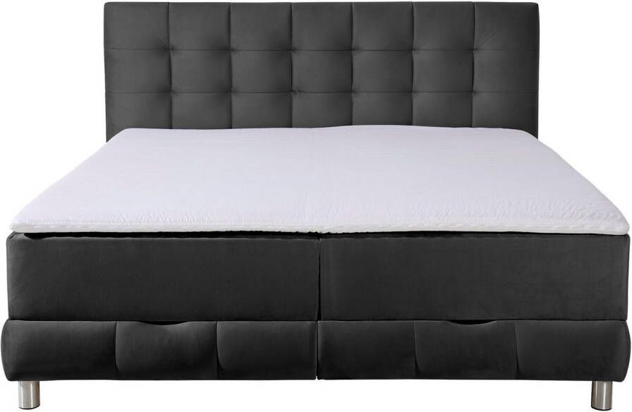 INOSIGN Boxspring Vaasa inclusief bedlade & topper xxl-uitvoering extra lengte 220 cm