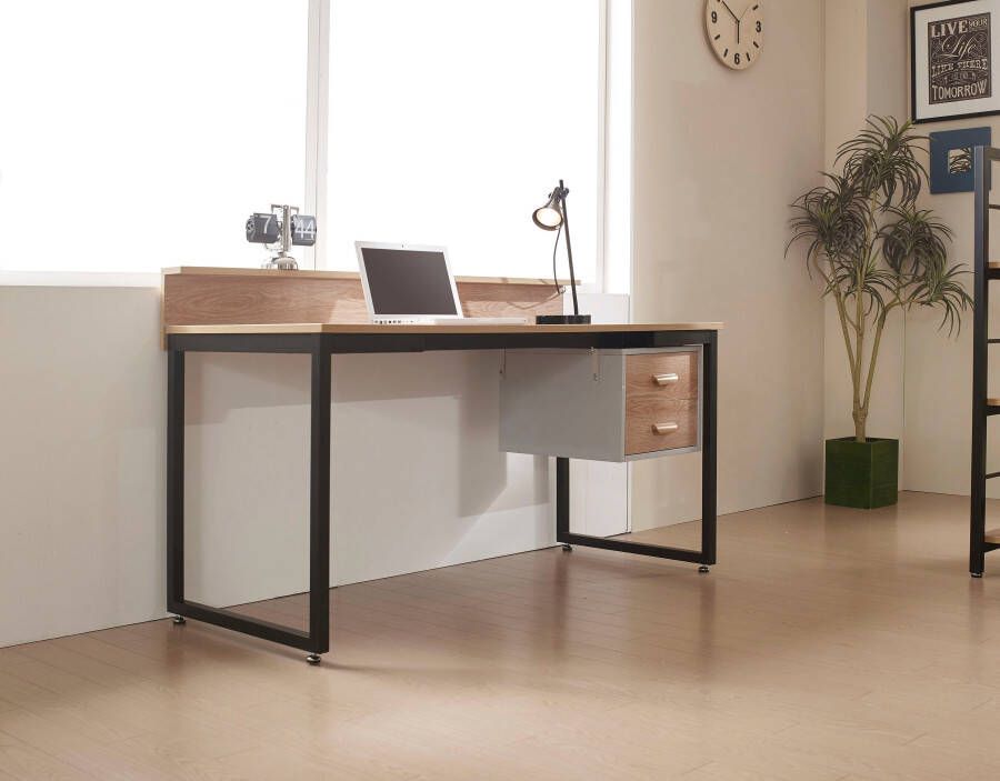 INOSIGN Bureau Wenzel Werkblad acacia decor geschikt voor het thuiskantoor laptoptafel