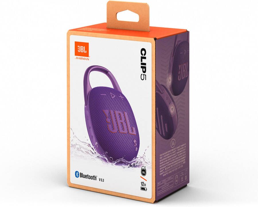 JBL Bluetooth luidspreker Clip 5 ultra-compact water- en stofbestendig (ip67) 7 watt rms