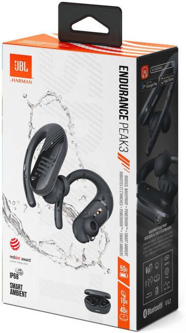 JBL Wireless in-ear-hoofdtelefoon Endurance PEAK 3 TW Sport Earbuds