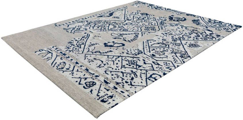 Kayoom Vloerkleed River 120 Jacquard retro- en vintage-ontwerp katoen achterkant