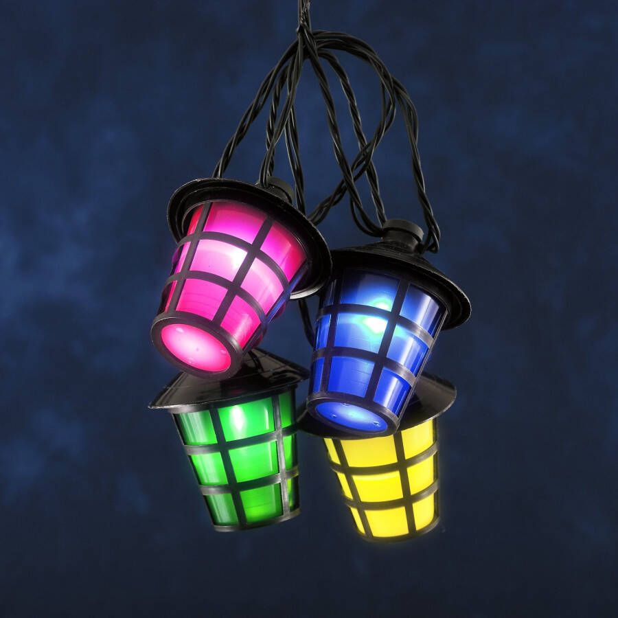 KONSTSMIDE Led-lichtsnoer Ledlampion lichtsnoer 40 kleurrijke lantaarns 40 koudwitte dioden (1 stuk)