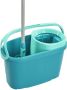 Leifheit Vloerwisserset Clean Twist M Ergo praktische verzonken greep brede opening aan het handvatten en uitgiet-hulp zorgen voor schoon en licht legen van de emmer (6 liter) (set) - Thumbnail 4