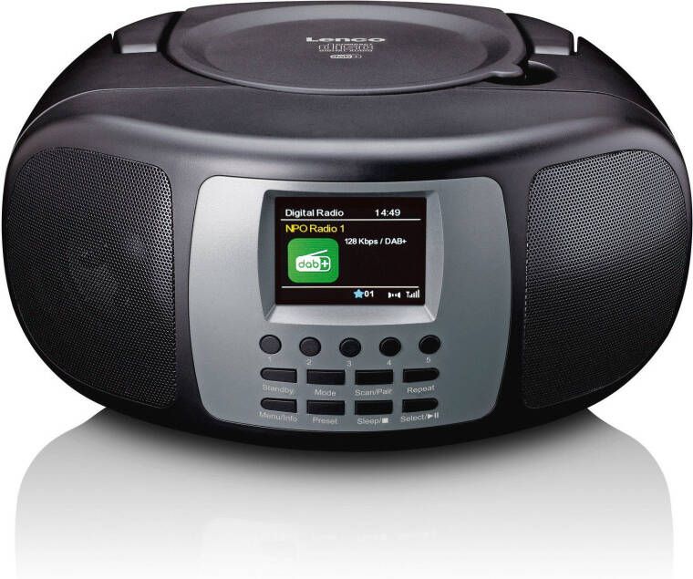 Lenco Boombox SCD-860 Boomxbox mit DAB+ FM-Radio Farbdisp. BT