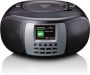 Lenco Draagbare DAB+ FM radio met Bluetooth CD-speler en groot LCD kleurendisplay Zwart-Grijs - Thumbnail 5