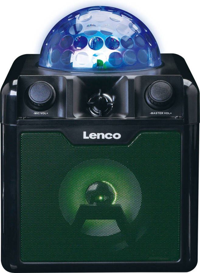Lenco Party-luidspreker BTC-055BK karaoke luidspreker met bluetooth en microfoon (1 stuk)