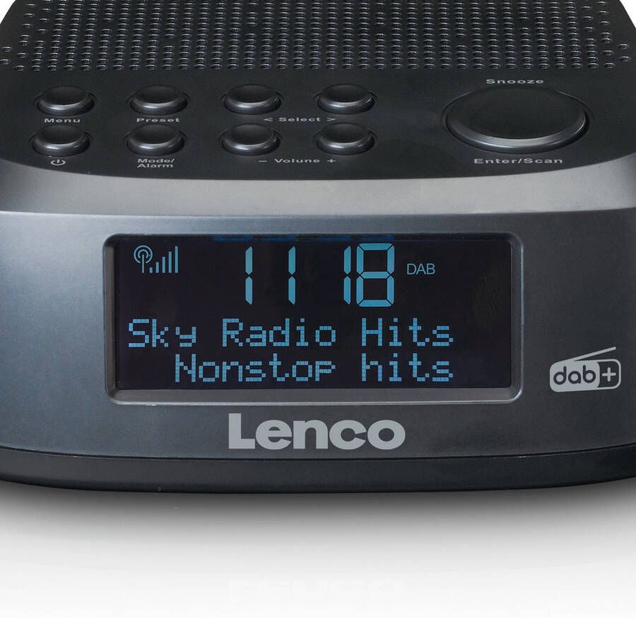 Lenco Wekkerradio CR-605BK radio met DAB+ en FM-radio