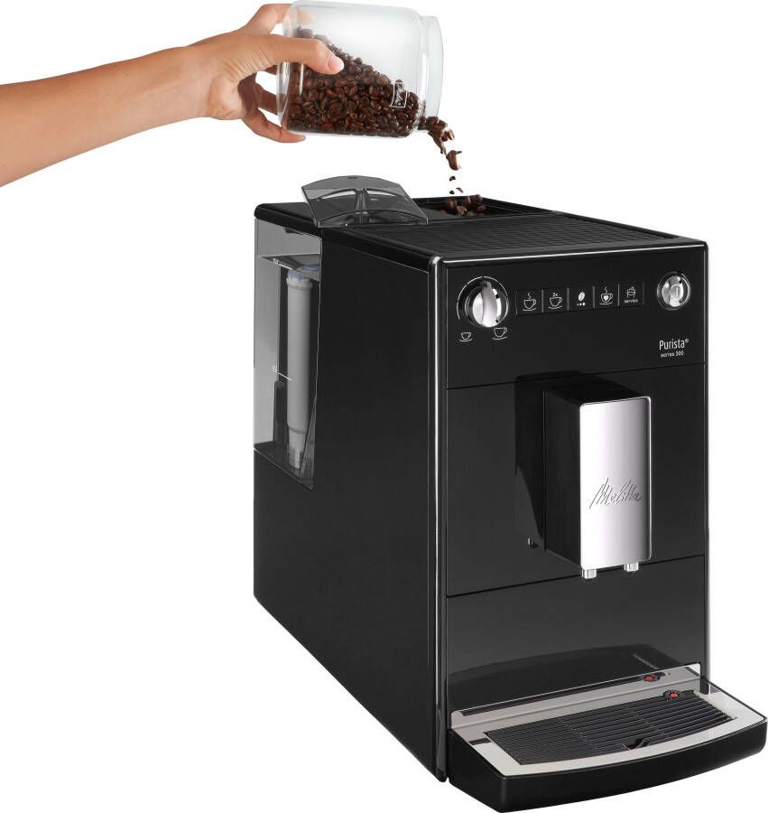 Melitta Volautomatisch koffiezetapparaat Purista F230-102 zwart Favoriete koffie-functie compact & extra geruisloos