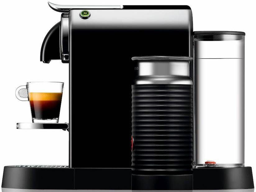 Nespresso Koffiecapsulemachine CITIZ EN 267.BAE van DeLonghi zwart inclusief aeroccino melkopschuimer welkomstpakket met 14 capsules