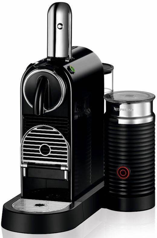 Nespresso Koffiecapsulemachine CITIZ EN 267.BAE van DeLonghi zwart inclusief aeroccino melkopschuimer welkomstpakket met 14 capsules