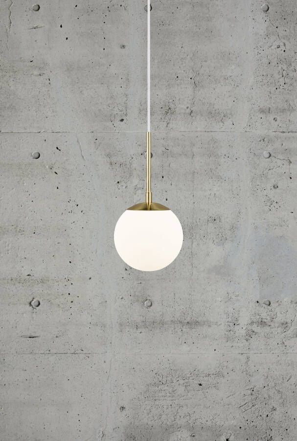 Nordlux Hanglamp Grant Hanglamp met de mond geblazen glas messing stijl