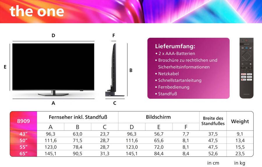 Philips Led-TV 108 cm 43" 4K Ultra HD Smart TV