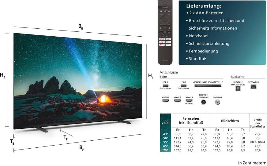 Philips Led-TV 108 cm 43" 4K Ultra HD Smart TV