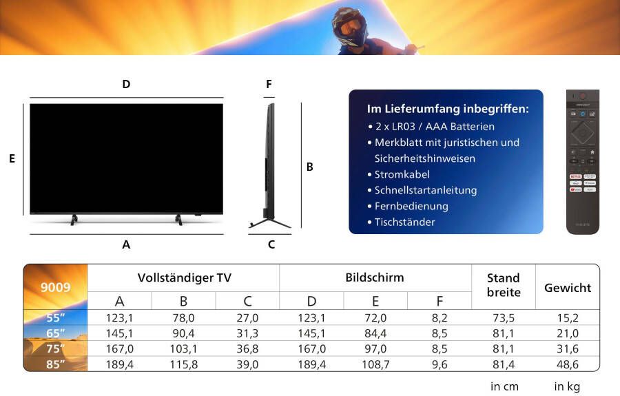 Philips Led-TV 215 cm 85" 4K Ultra HD Smart TV