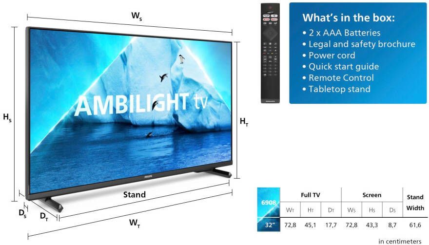 Philips Led-TV 32PFS6908 12 80 cm 32" Full HD Smart TV