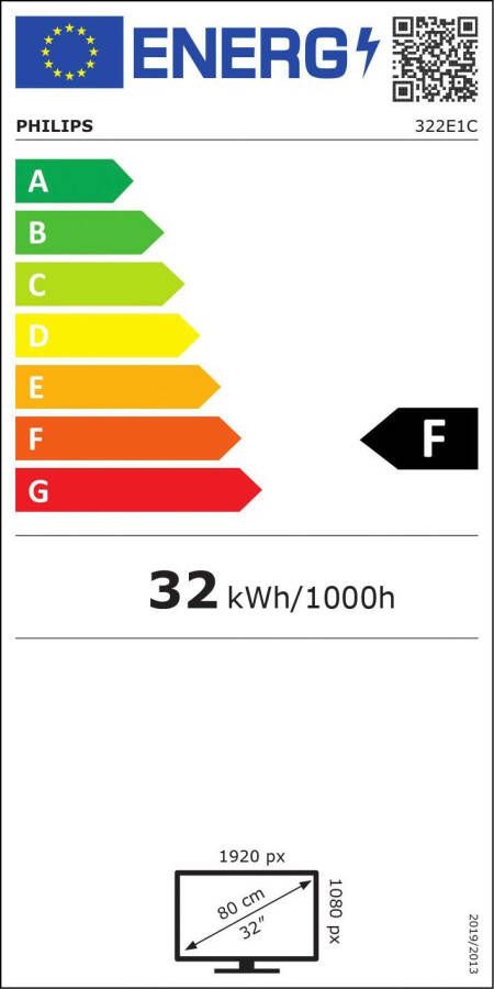 Philips Ledscherm 322E1C 00 80 cm 31 5" Full HD