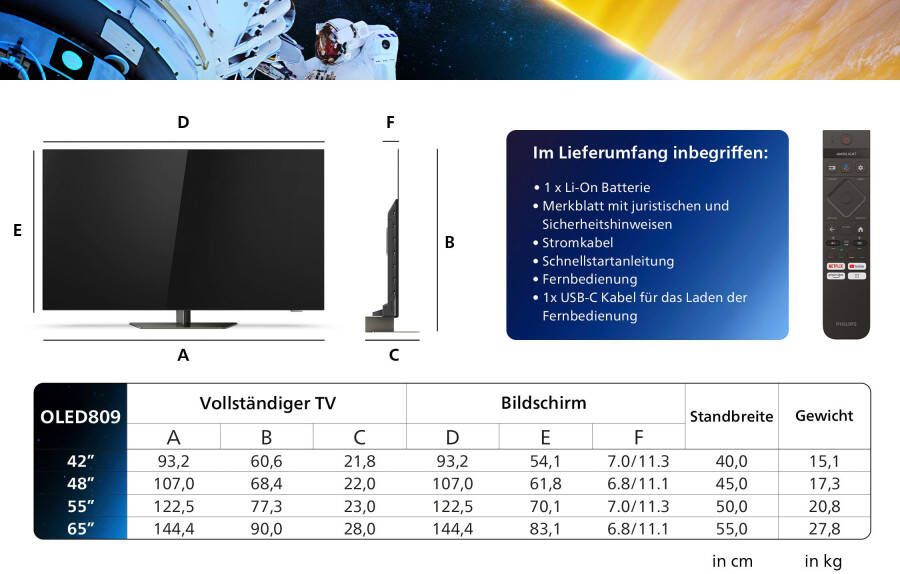 Philips OLED-TV 139 cm 55" 4K Ultra HD Smart TV Google TV