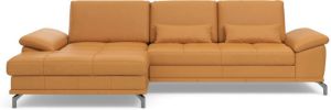 Places of Style Hoekbank Costello incl. zitdiepteverstelling en armleuningfunctie incl. 2 lendenkussens