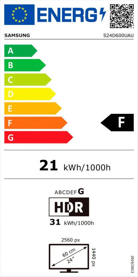 Samsung Ledscherm S24D600UAU 60 cm 24" QHD