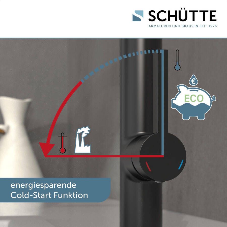 Schütte Keukenkraan Miami energiebesparende cold-start-functie 360° draaibaar tweevoudig verstelbaar