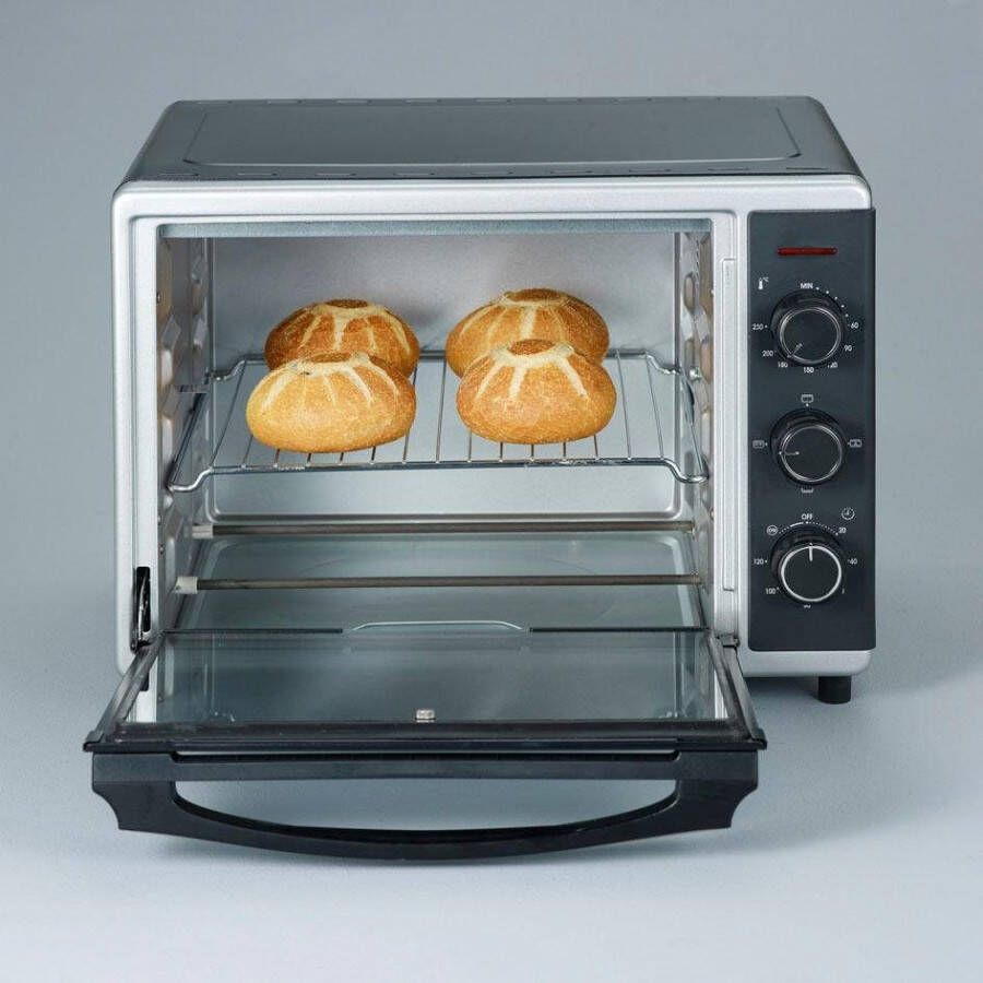 Severin Mini-oven TO 2056 Luchtcirculatiefunctie boven- en onderwarmte afzonderlijk of gecombineerd schakelbaar 120 min. timer