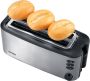 Severin Toaster AT 2509 hoogwaardige warmte-isolerende en dubbelwandige edelstalenbehuizing met opzethouder voor broodjes ruimte voor maximaal 4 plakken brood - Thumbnail 5