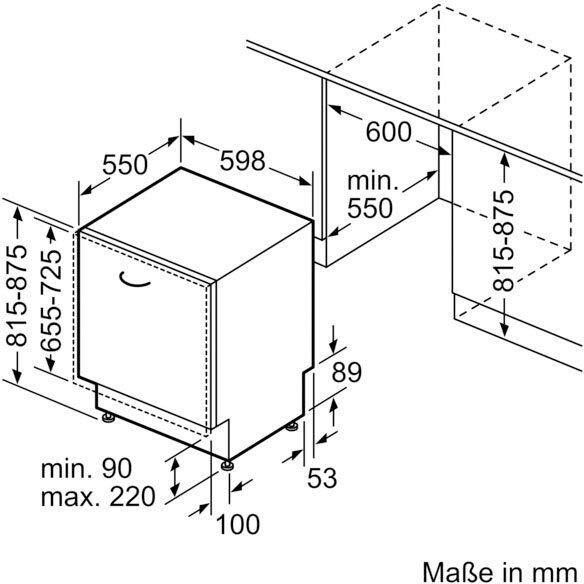 SIEMENS Volledig integreerbare vaatwasser 81 5 cm x 59 8 cm