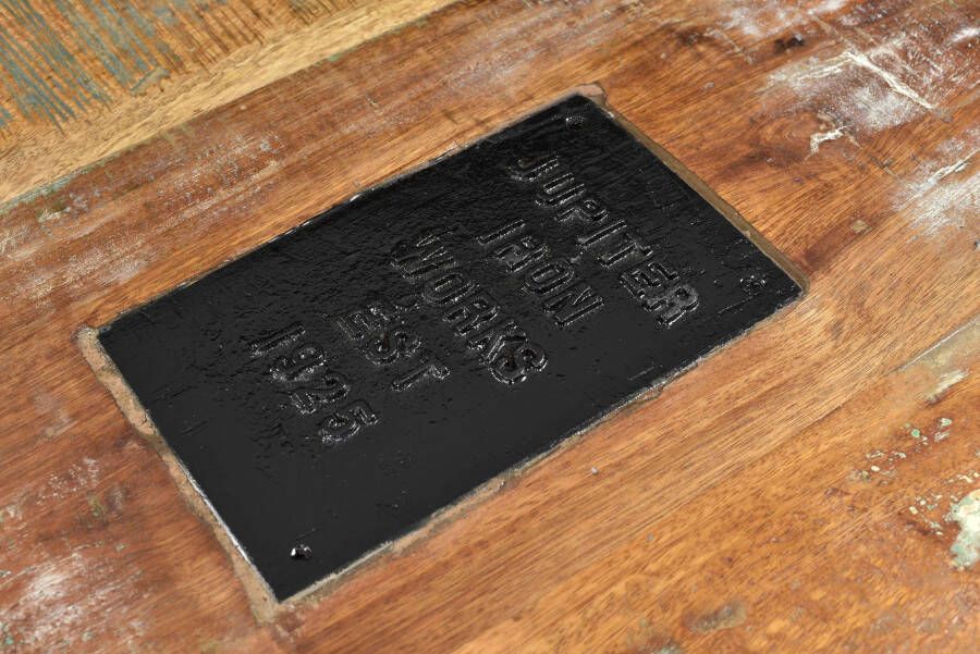 SIT Salontafel JUPITER van gerecycled gebruikt hout met schuifdeuren shabby chic vintage