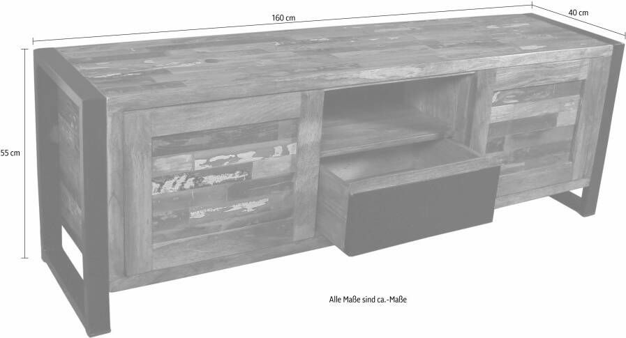 SIT Tv-meubel Mox gekleurd gerecycled hout met ijzer