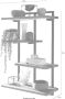 SIT Wandplank Romanteaka van gebruikt teakhout en metaal shabby chic vintage - Thumbnail 3