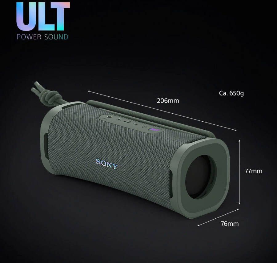 Sony Bluetooth luidspreker ULT FIELD 1 Waterdicht stofdicht stootvast 12 uur batterijduur