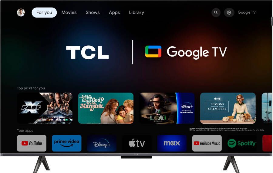 TCL QLED-TV 108 cm 43" 4K Ultra HD Smart TV Google TV Android TV