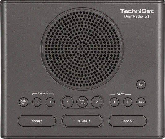 TechniSat Wekkerradio DIGITALE RADIO 51 wekkerradio met dab+ sluimerfunctie dimbare display sleeptimer