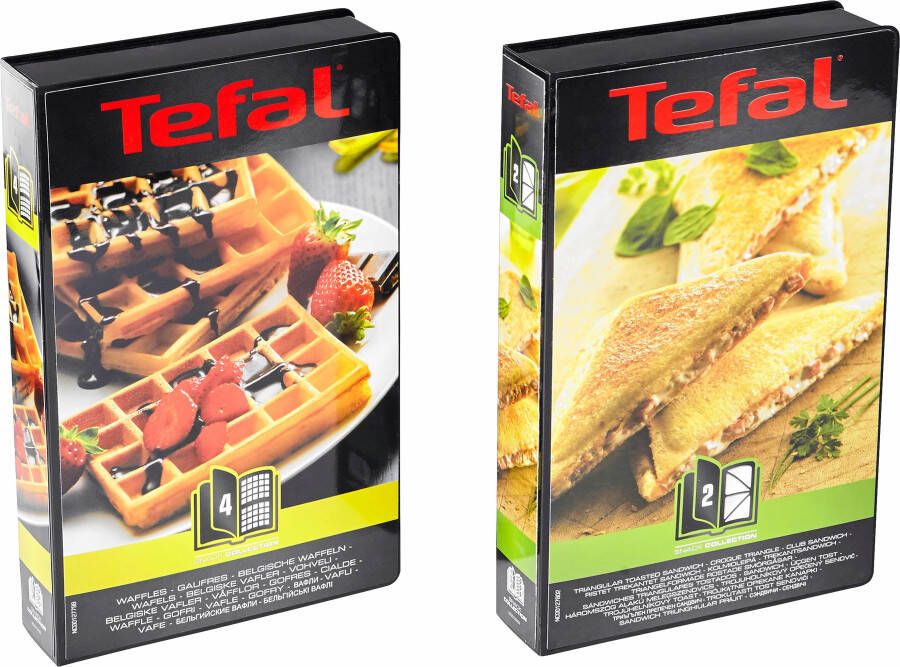 Tefal 2-in-1-combi-wafelijzer SW852D Snack Collection Sandwich- en wafelmaker platen met antiaanbaklaag geschikt voor de vaatwasser met velerlei functies uit te breiden