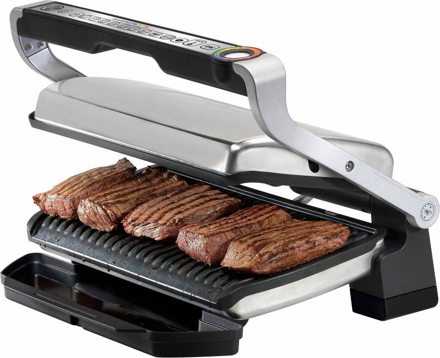 Tefal Contactgrill GC722D OptiGrill+ XL-grilloppervlak extra temperatuurstanden automatische aanduiding van de gaartoestand