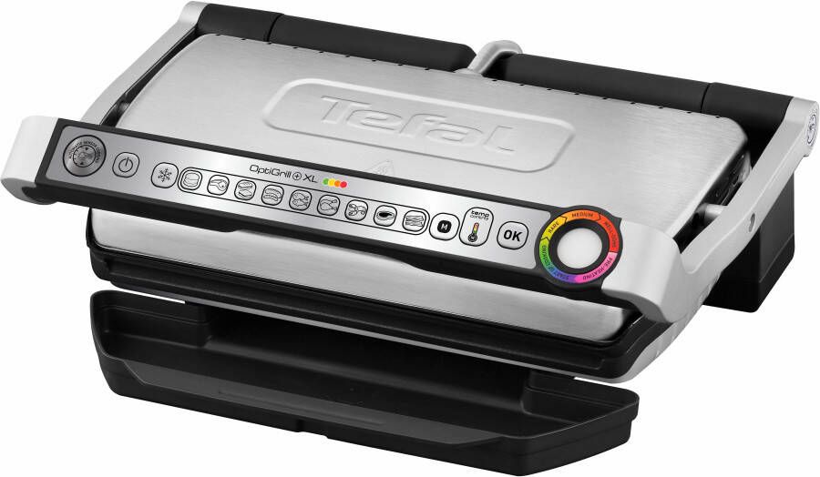 Tefal Contactgrill GC722D OptiGrill+ XL-grilloppervlak extra temperatuurstanden automatische aanduiding van de gaartoestand