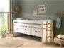 Vipack Hoogslaper Valbeveiliging ligoppervlak 90x200 cm lattenrol uitvoering wit naturel - Thumbnail 3