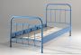 Vipack New York Kinderbed Metalen Bedframe met Lattenbodem 90x200 cm Blauw - Thumbnail 4