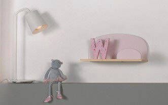 Vipack Kinderrek Kiddy Wandplank gemaakt van grenen MDF onderdelen naar keuze 45 of 65 cm breed