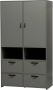 Vtwonen Kledingkast Stage Groen Hout 185x103x40cm (hxbxd) Vt Wonen - Thumbnail 3