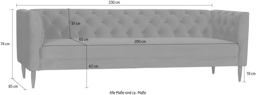 WOOOD 3-zitsbank Nisa H 79 cm x B 230 cm x D 92 cm