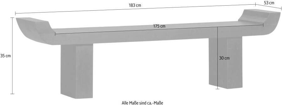 WOOOD Bank Lox Bank met fineerlaag H 35 cm x B 183 cm