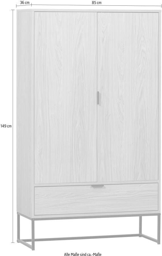 WOOOD Bergkast Silas H 149 cm x B 85 cm x D 35 5 cm