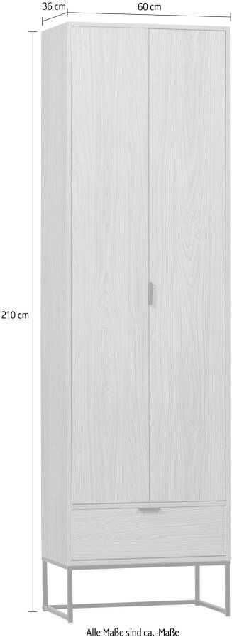 WOOOD Hoge kast Silas H 210 cm x B 60 cm x D 36 cm