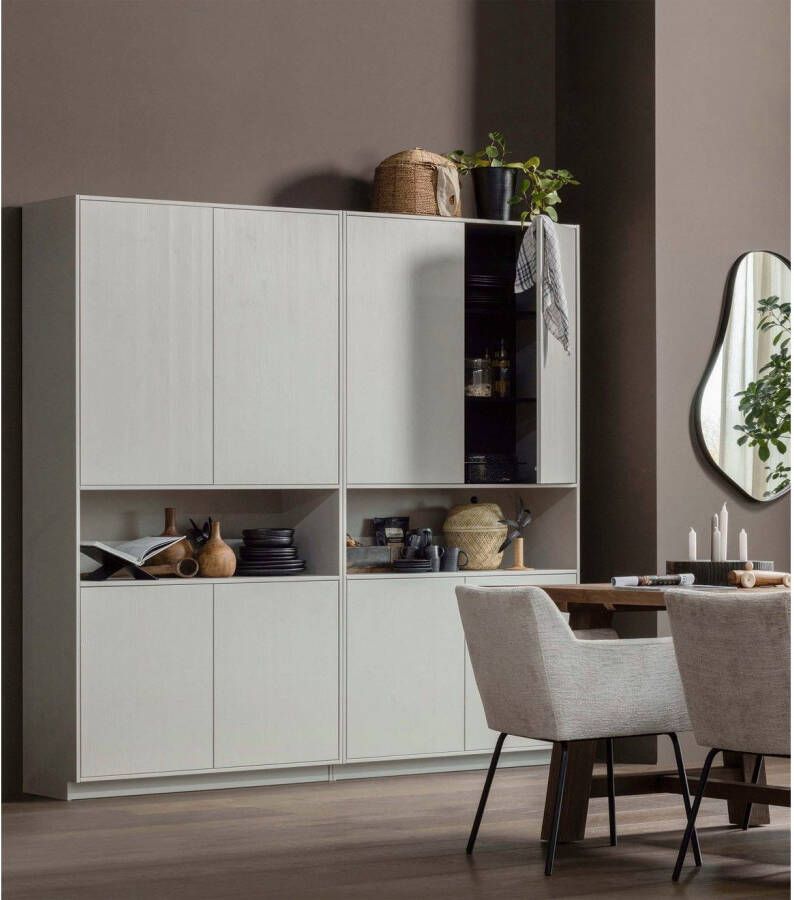 WOOOD Buffetkast Finca met push-to-open systeem hoogte 210 cm x breedte 110 cm
