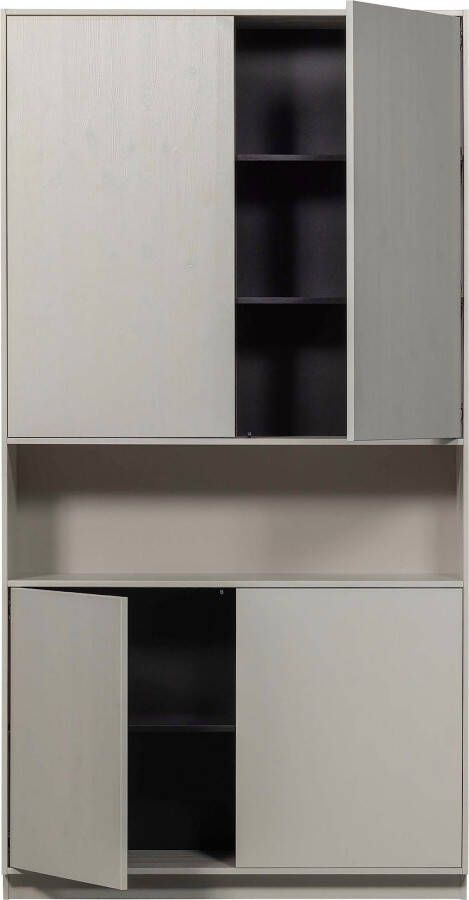WOOOD Buffetkast Finca met push-to-open systeem hoogte 210 cm x breedte 110 cm - Foto 4