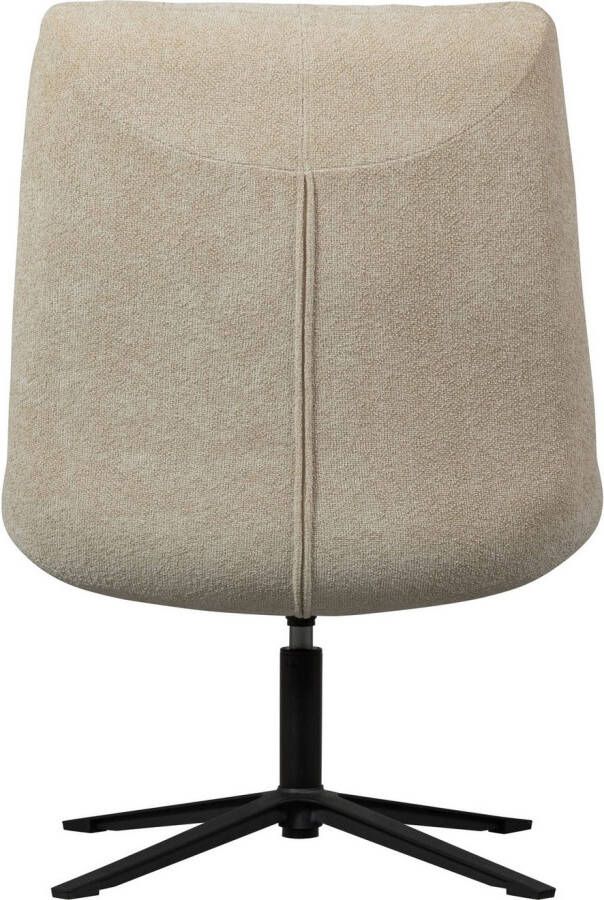 WOOOD Draaibare fauteuil Job Bouclé-bekleding relaxstoel H 101 cm x B 70 cm