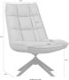 WOOOD Draaibare fauteuil Jouke in elke richting draaibaar h 90 cm x b 70 cm - Thumbnail 7